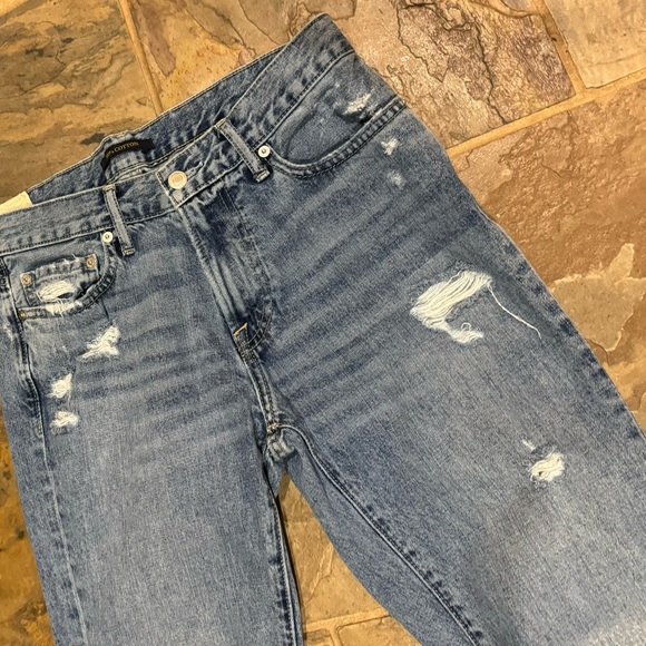 Abercrombie & Fitch 100% Cotton high rise straight leg Distressed jeans 30 x 32 - Picture 3 of 11